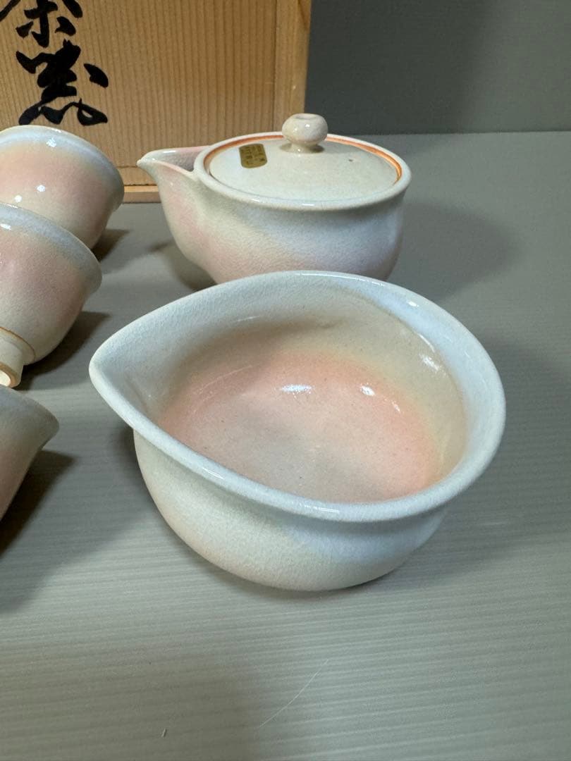 2292 萩焼 茶器セット 宝瓶1客 湯冷し1客 湯呑6客 未使用 - メルカリ