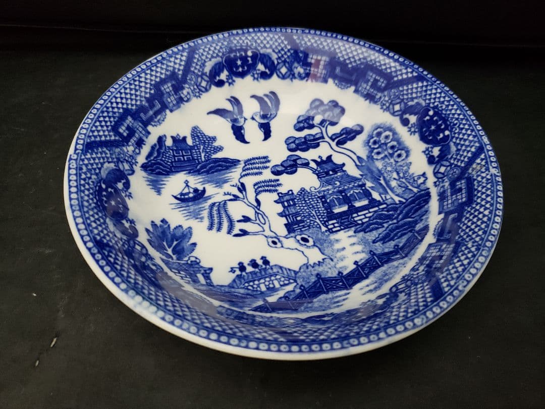 ブルーウィロー 明治大正 伊万里 染付 輸出用 深皿 小鉢 5客 - メルカリ