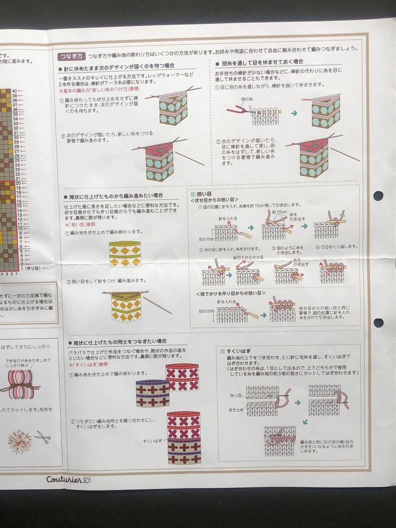 フェリシモ　フェアアイル風編み込み柄の会by風工房　編み図全52種