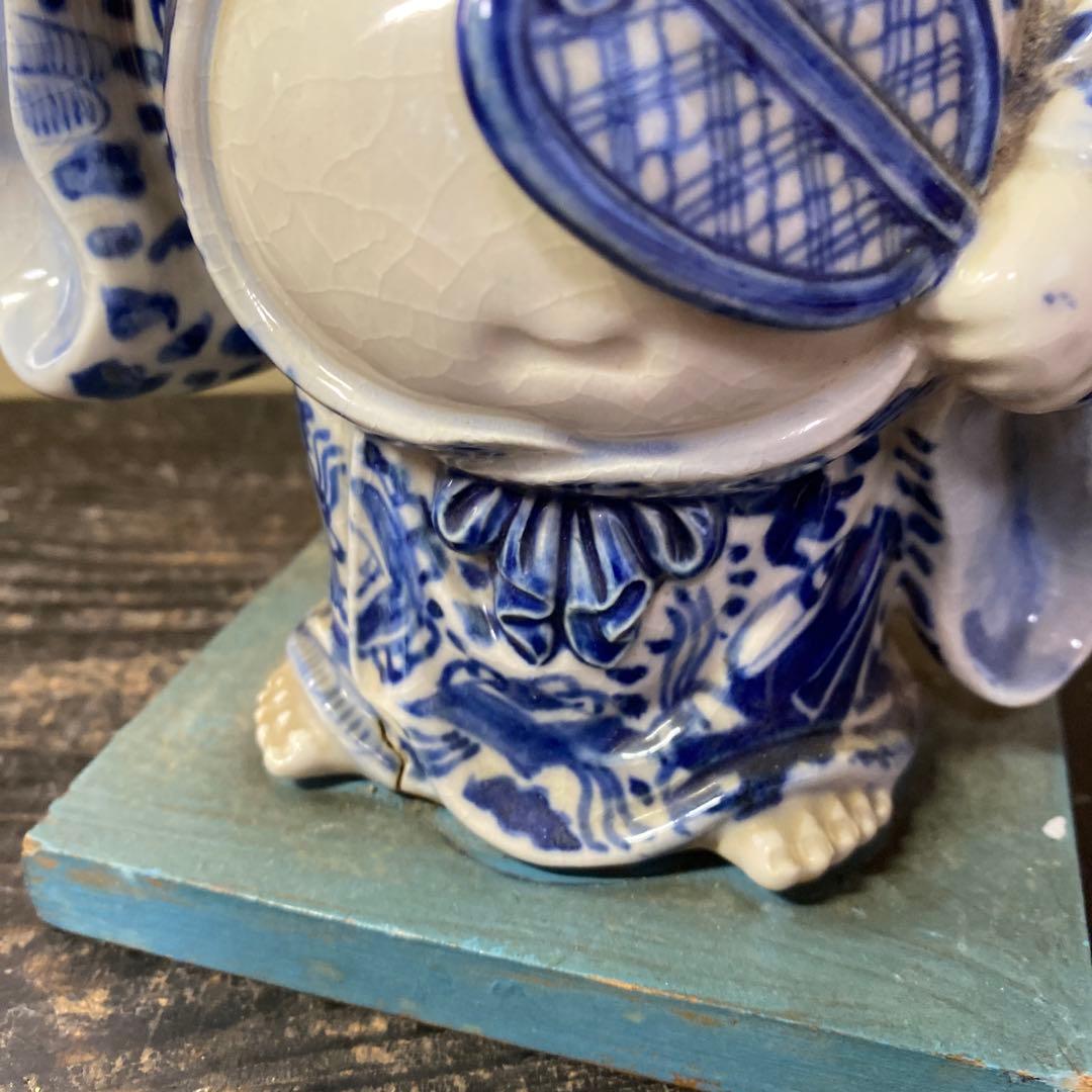 九谷焼　布袋置物　21cm13cm10cm