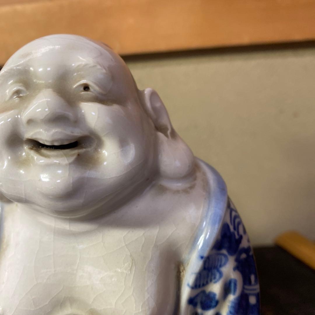 九谷焼　布袋置物　21cm13cm10cm