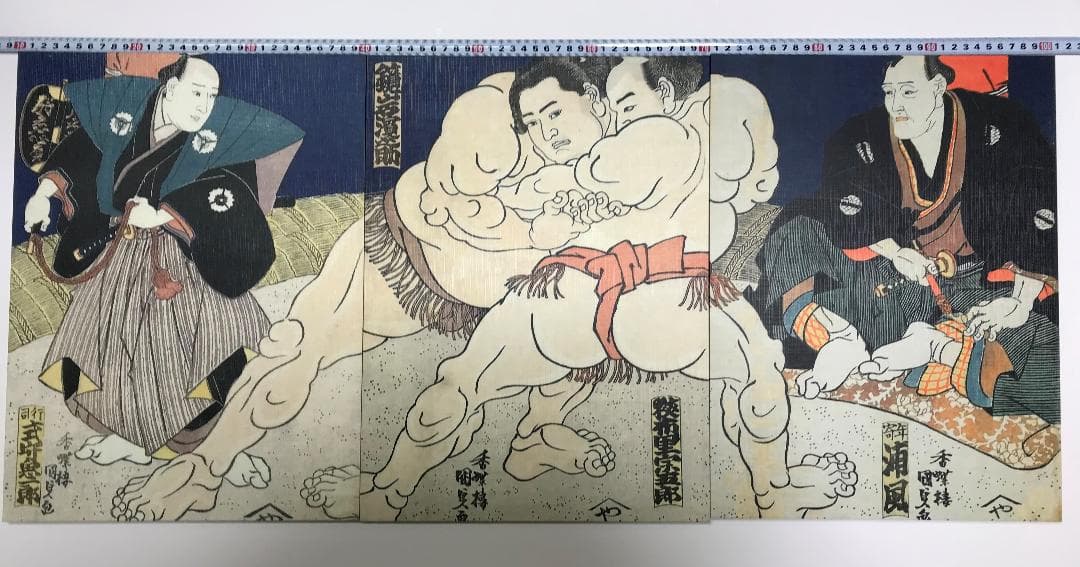 浮世絵パネル　三分割　40×90㎝