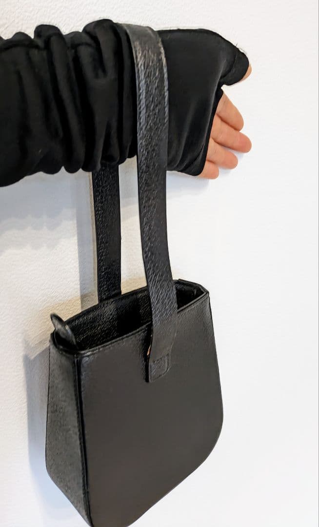 希少 美品グッチ GUCCI ミニハンドバッグ ワンハンドル レザー ブラック