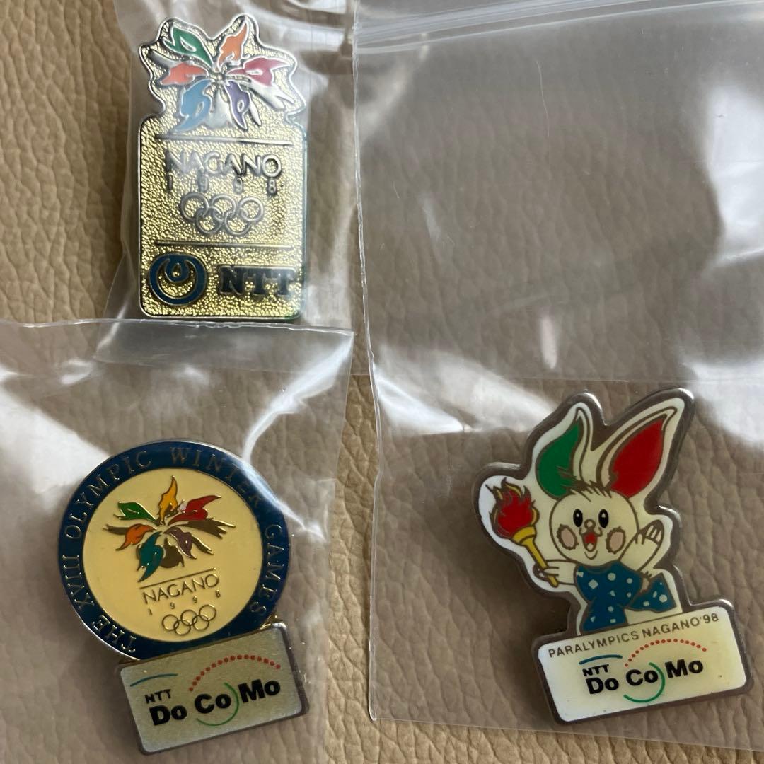 未使用】1998年長野オリンピック冬季大会 NTT ピンバッジ 3点セット