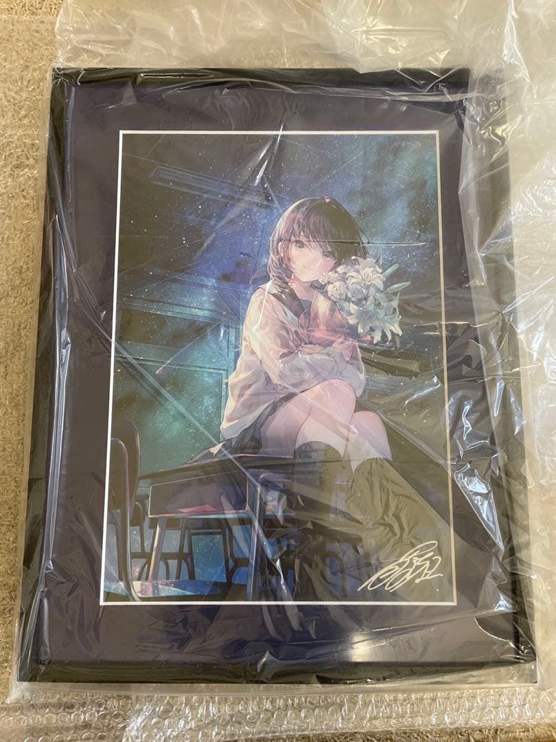 藤ちょこ 直筆サイン入り オーロラアート さいはての空、彼方の教室