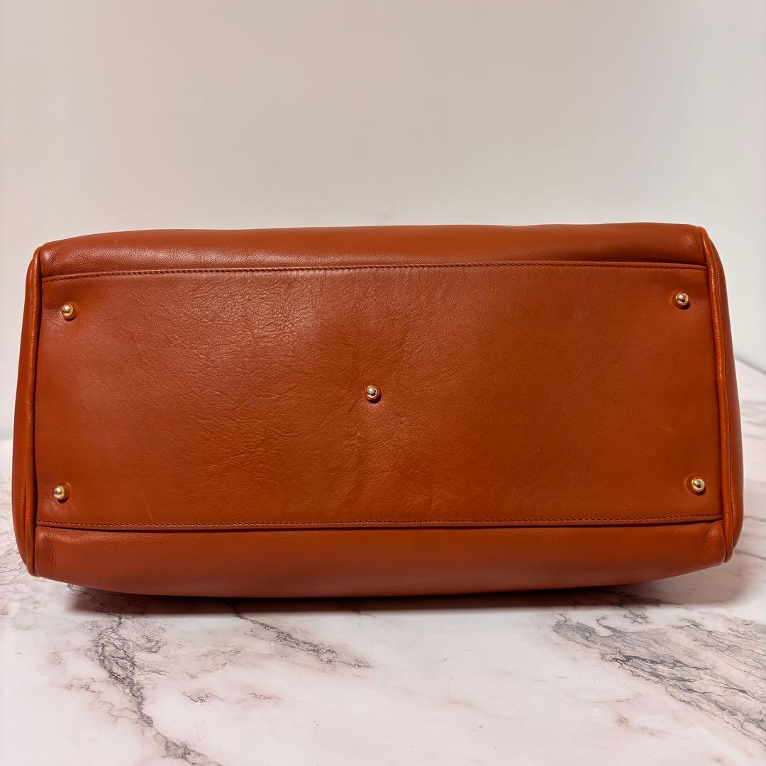 GUCCI グッチ キャメル 本革　ハンドバッグ　バンブ　ミニボストンバッグ