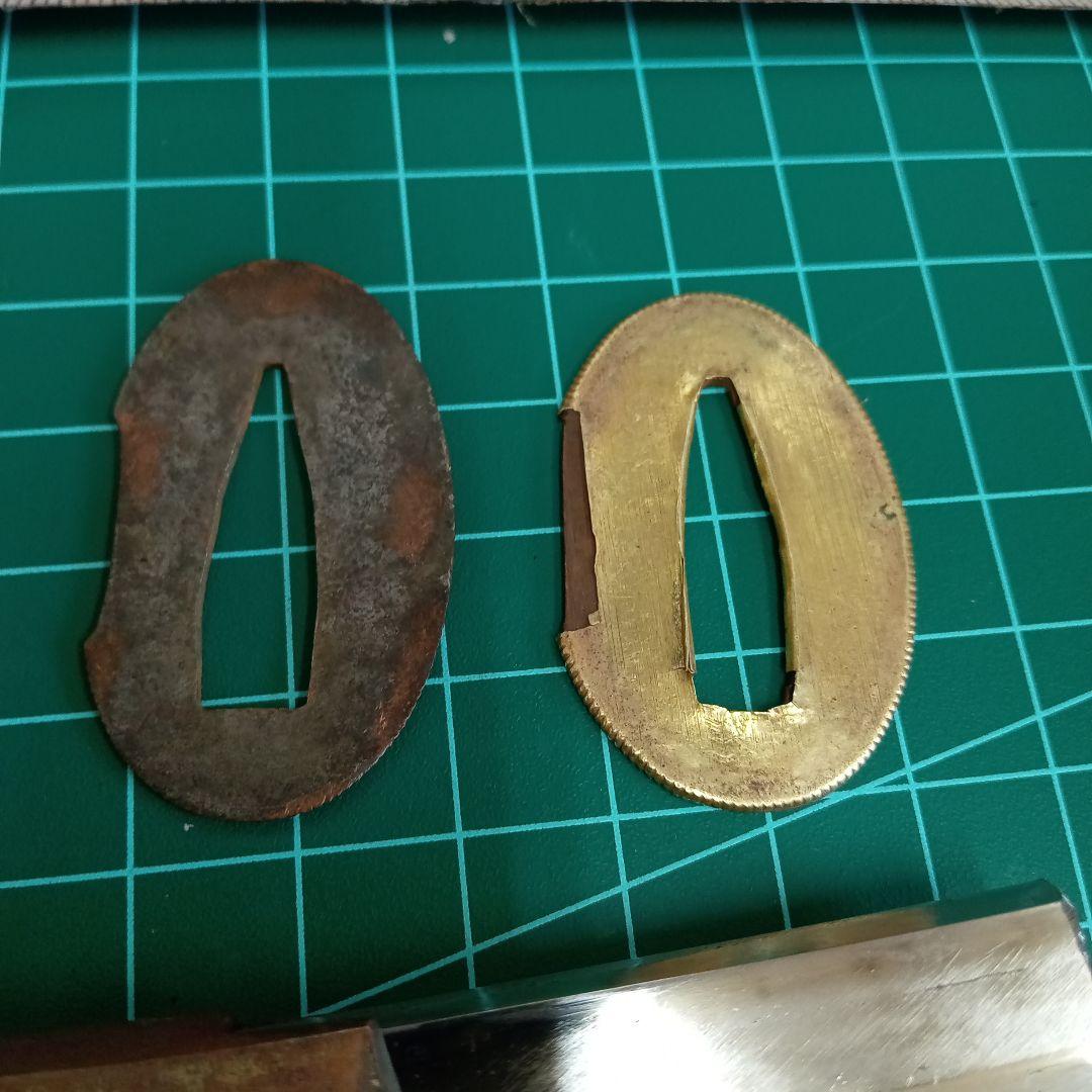 脇差拵え／残欠刃引合法カット品　玉鋼日本刀