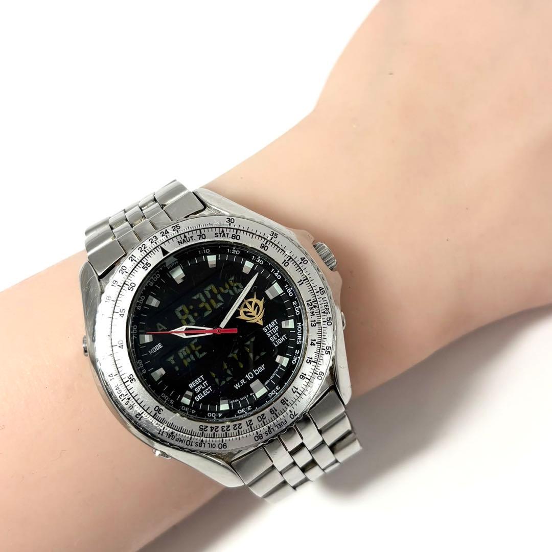 【稼働】 CITIZEN 腕時計 ガンダム コラボ 限定品 ジオン ブラック