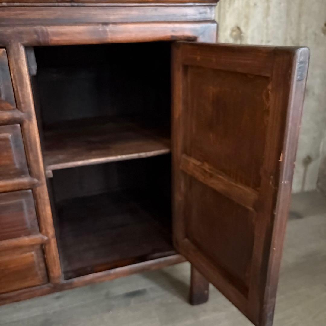 ヴィンテージ キャビネット サイドボード シーシャムウッド アジアン