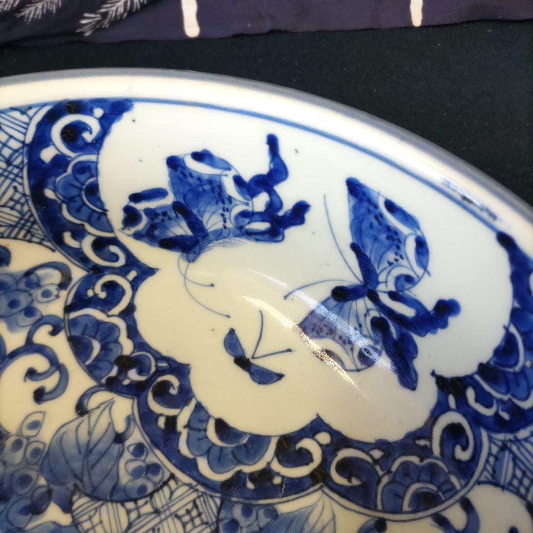 古伊万里　蝶大鉢　D109