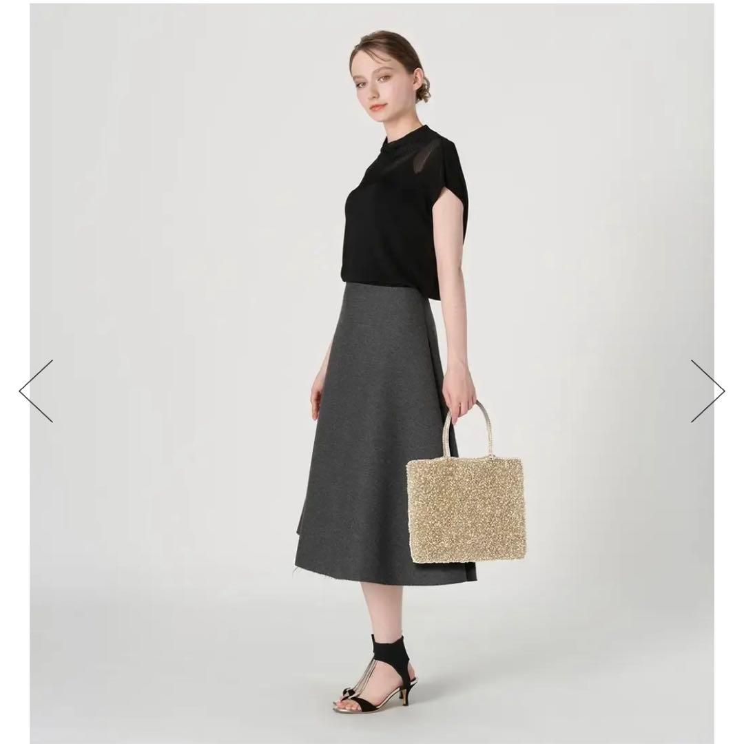 【保存袋付き】アンテプリマ　ワイヤーバッグ✨人気色シルバーゴールド✨ラージ