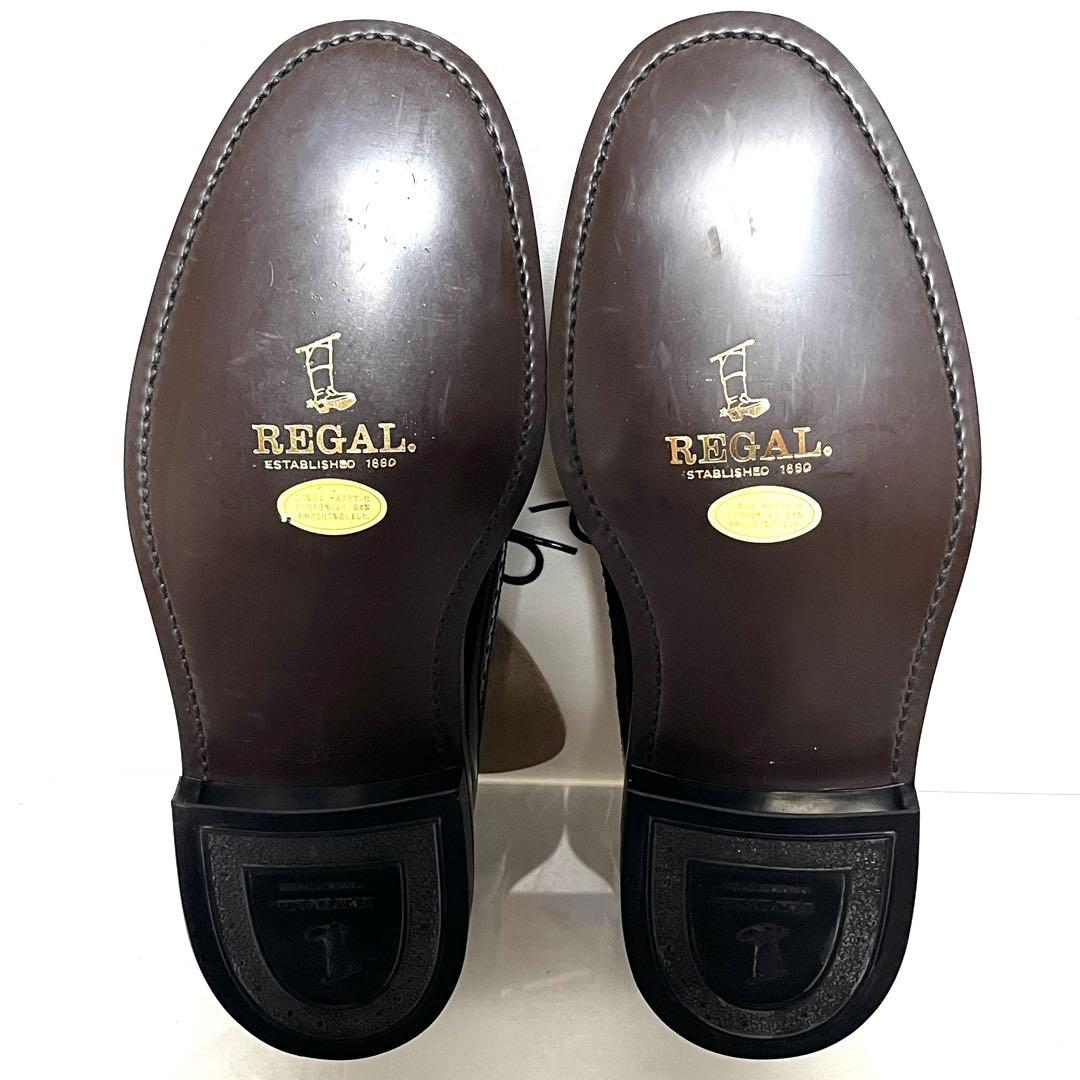 ★極美品★REGAL リーガル★ウィングチップ★24.5★黒　ブラック★