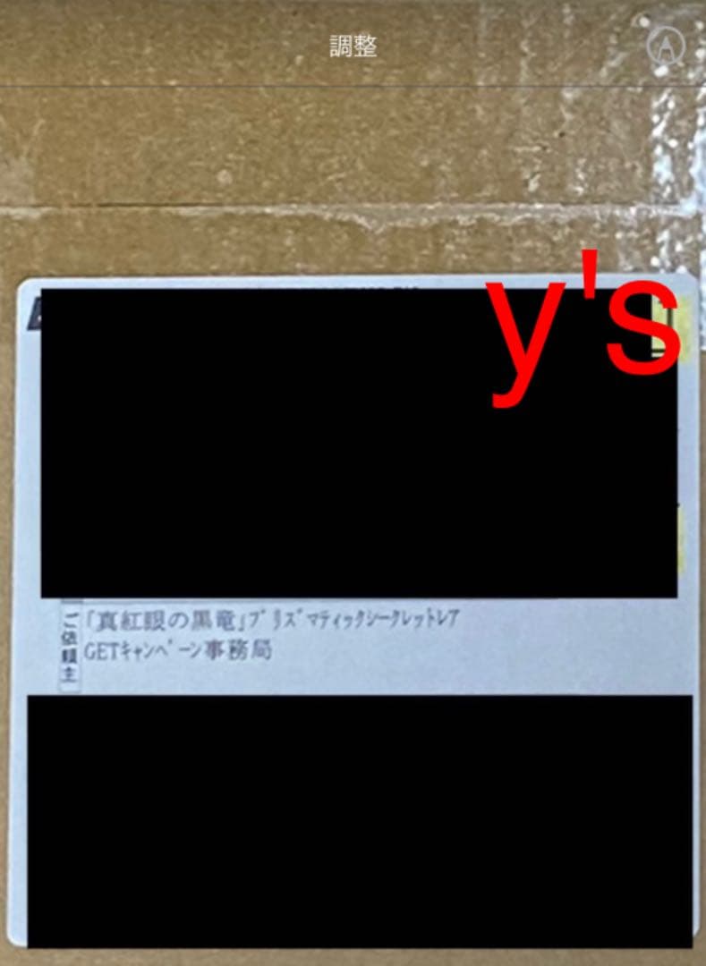 遊戯王 真紅眼の黒竜  レッドアイズ　プリズマ ゲットキャンペーン 当選品