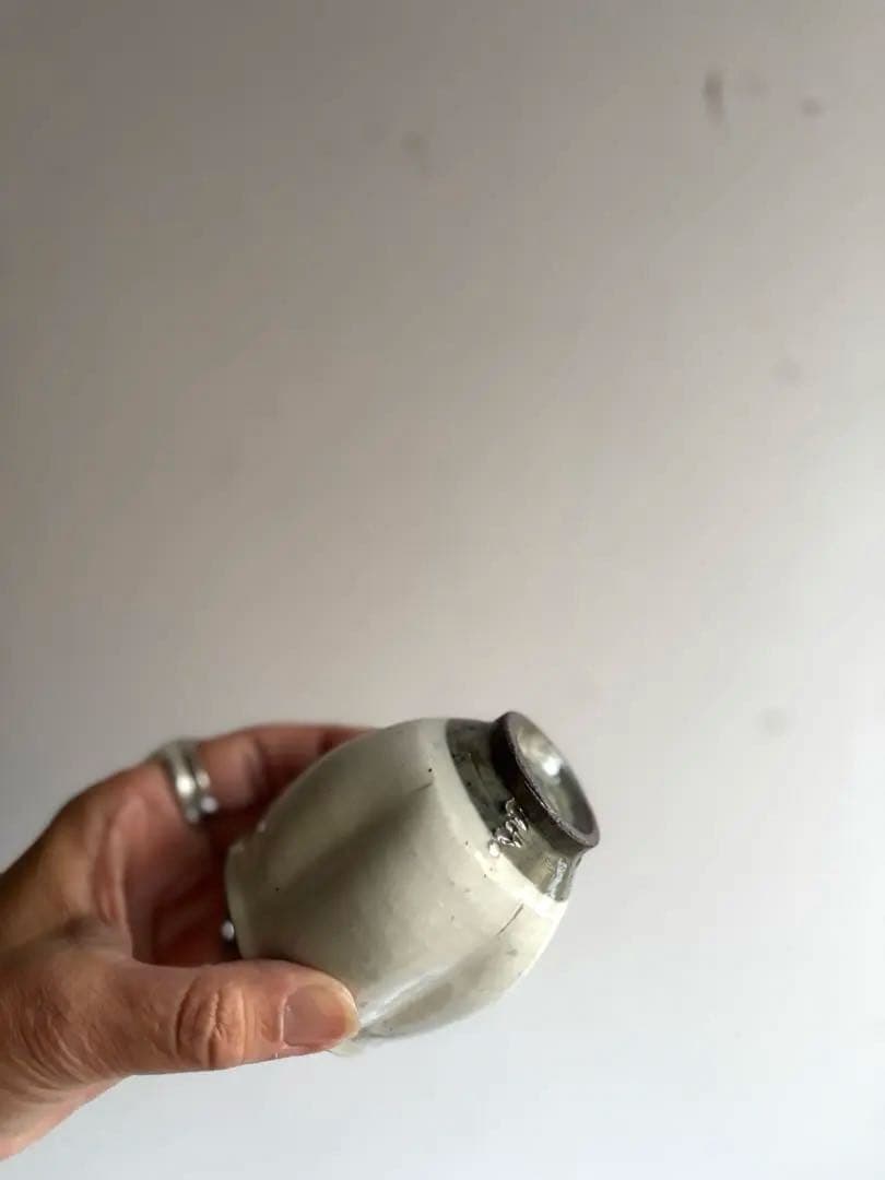 777 民芸 民陶 唐津焼 中里隆 粉引 瓜型湯呑み 3点組 美品