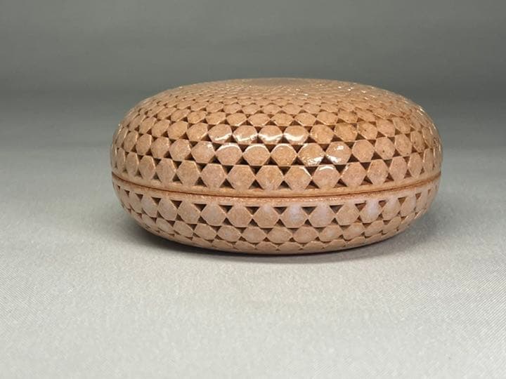 極上細密細工の傑作 廣澤 洋海 最上位作 萬亀香合 共箱 共布