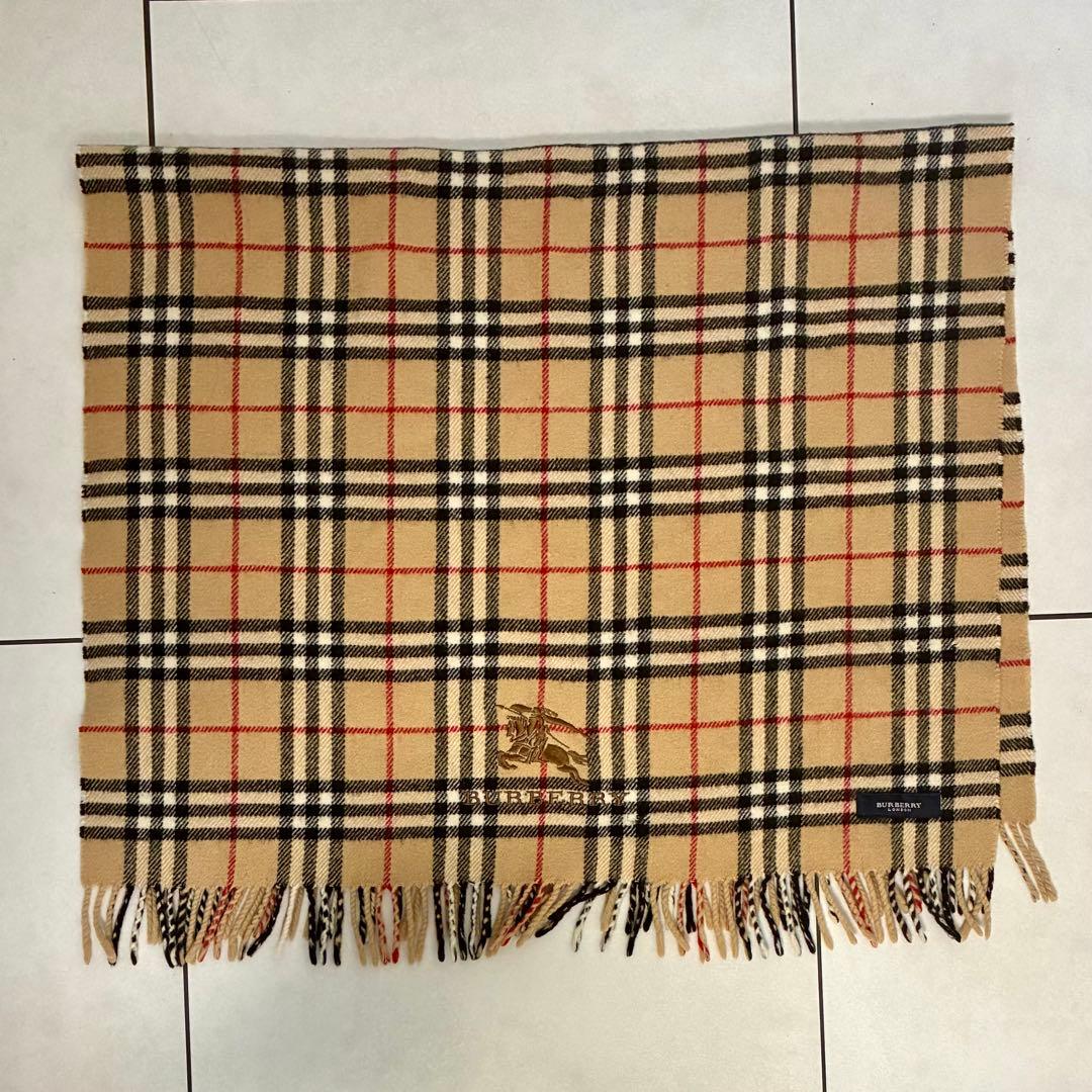 BURBERRYバーバリー 膝掛け ブランケット ウール100％ ノバチェック