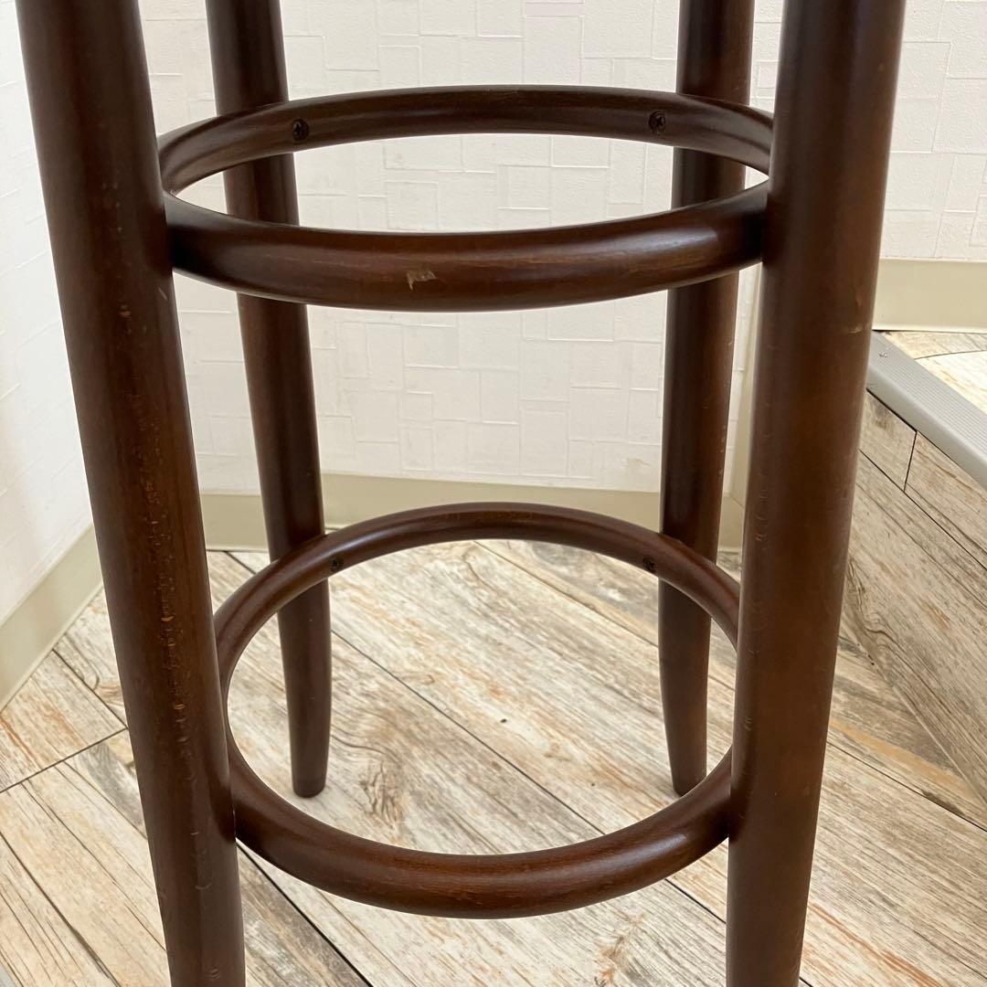 【希少】秋田木工 ベントウッド ハイスツール 曲げ木 丸椅子 カウンターチェア