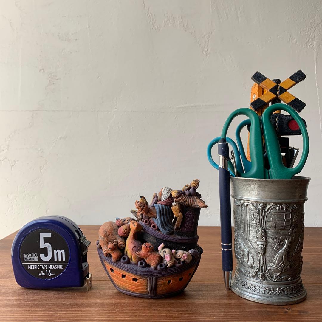 確認用　土人形　郷土玩具　民芸　フォークアート　聖書モチーフ　ノアの箱舟　置物