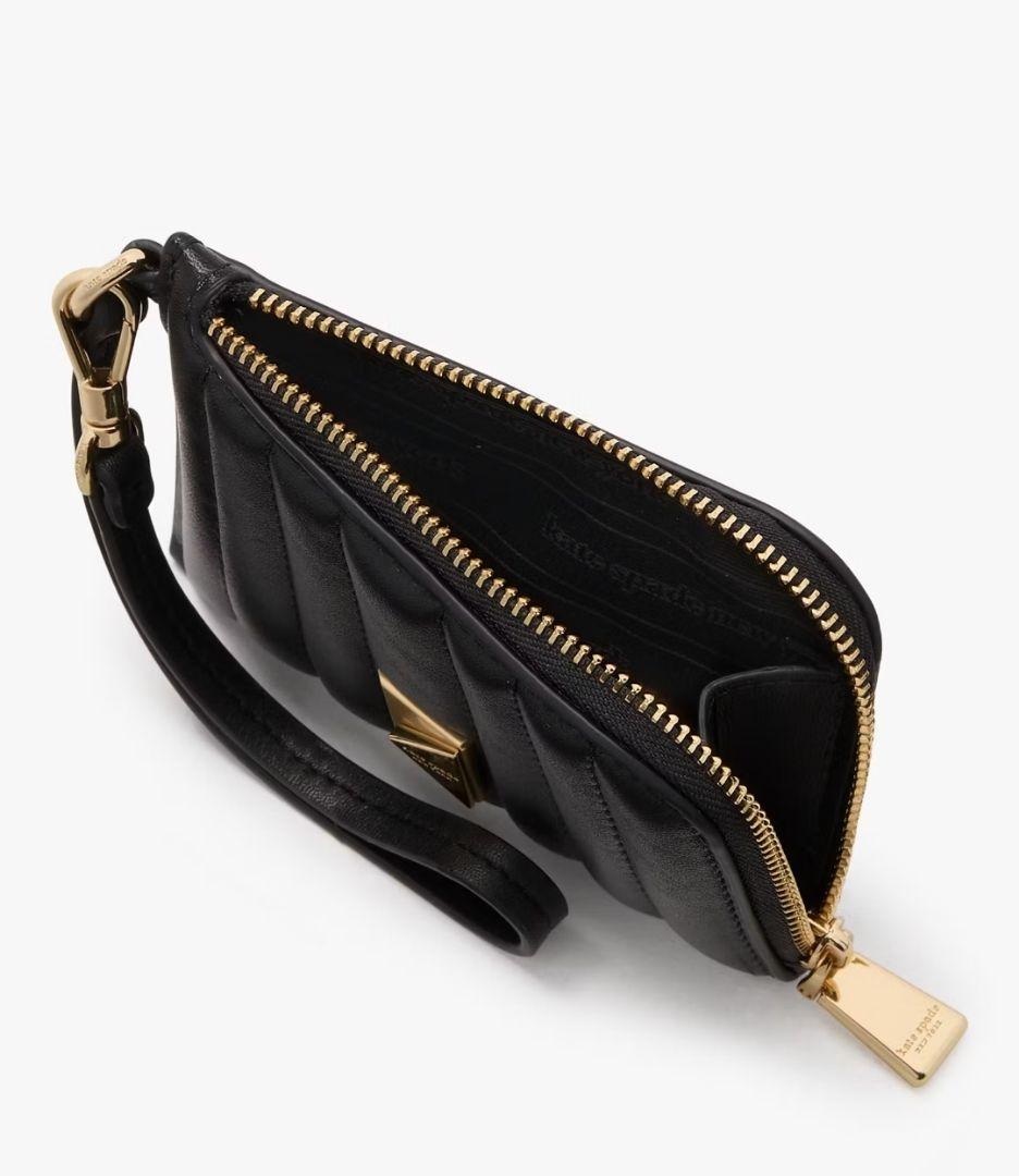 ケイトスペード新品　デコ キルテッド  カード ケース リスレット