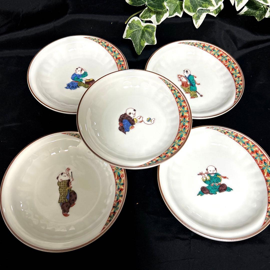 九谷焼 玉峰窯 色絵 唐子 絵変わり 遊び画 銘々皿 小皿 - メルカリ