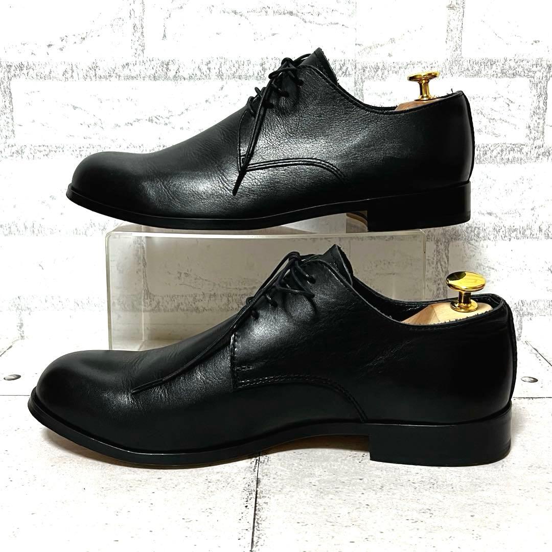 【パドローネ】ダービーシューズ プレーントゥ レザー♡ブラック 41