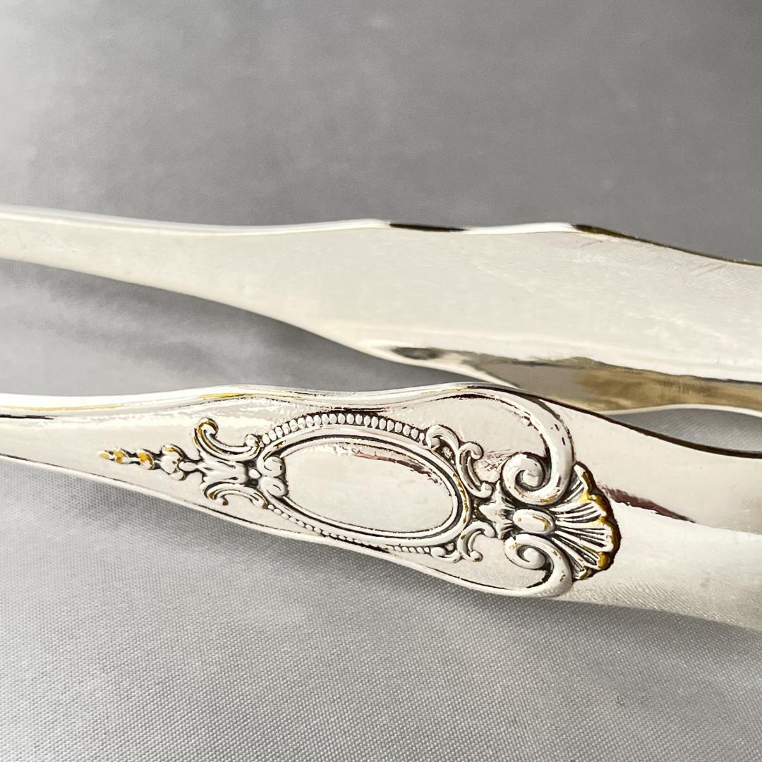 【仏蘭西】ライオン脚のトング【シルバープレート】 16cm