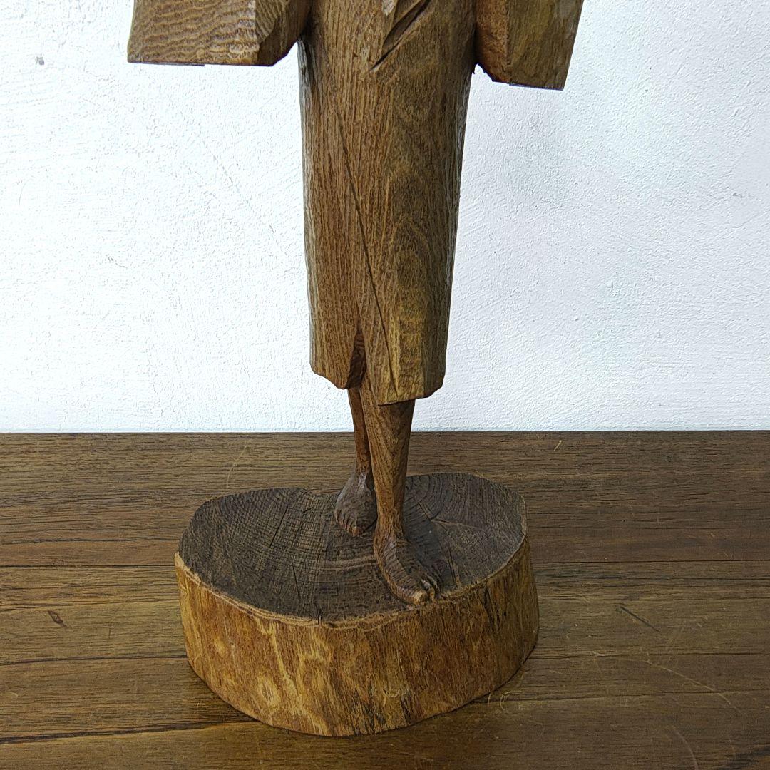 アイヌ 木彫り 彫刻 一刀彫 槐 メノコ