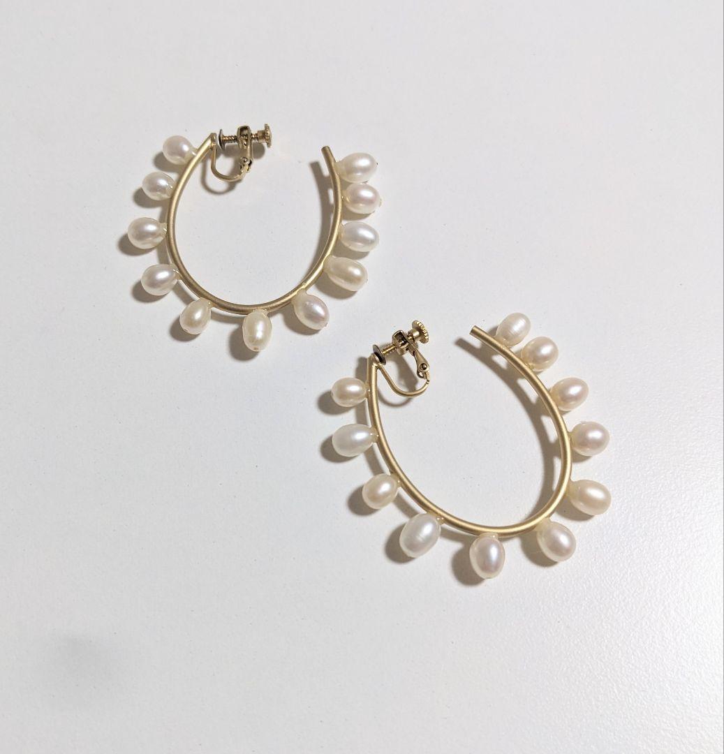 rippmonster 淡水パールフープピアス rippmonster リプモン パール