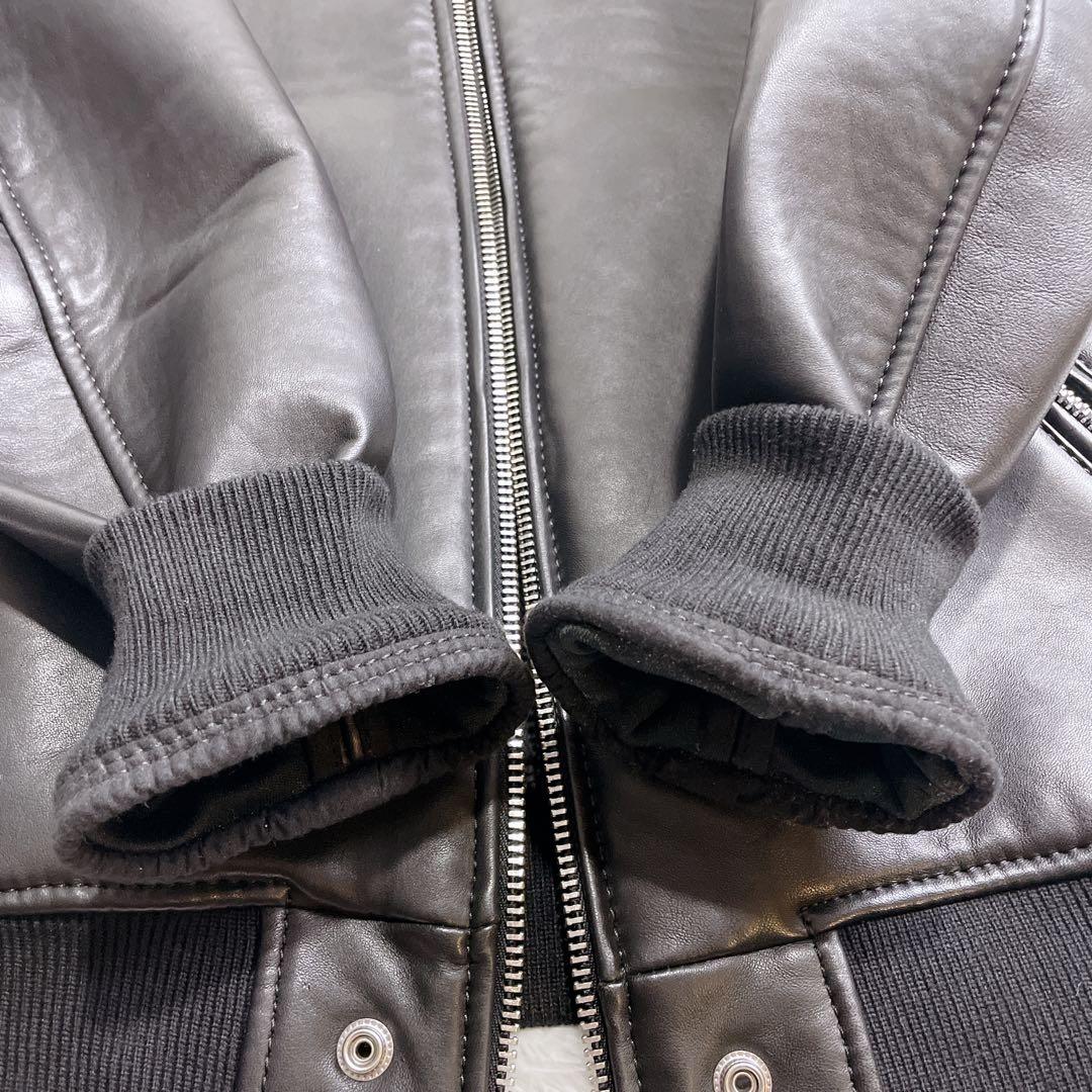 極美品✨DIESEL ボンバージャケット ラムスキン シングル MA-1 S