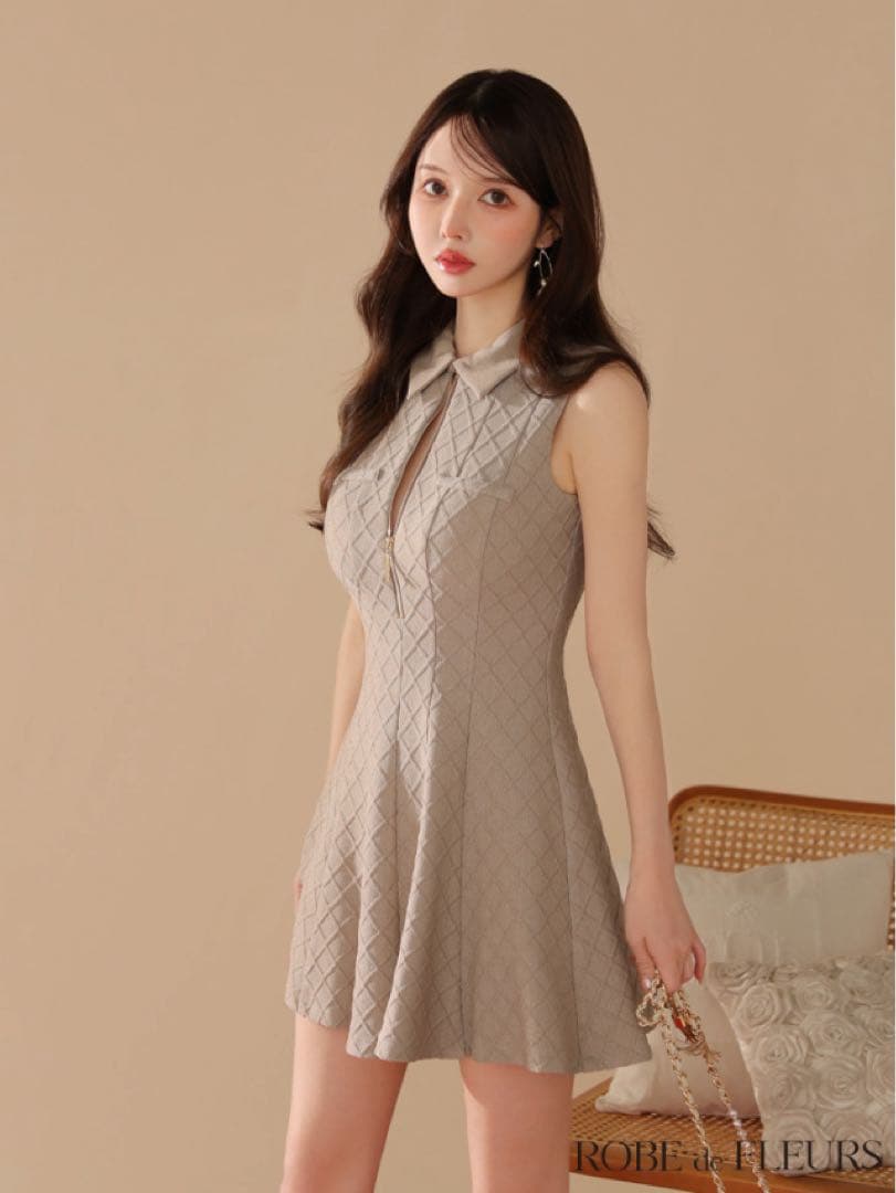 ROBE de FLEURS ノースリーブドレス Sサイズ