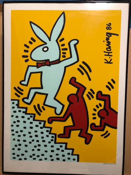 美品Keith Haring Bunny on the Run シルクスクリーン 美品Keith Haring Bunny on the Run シルクスクリーン