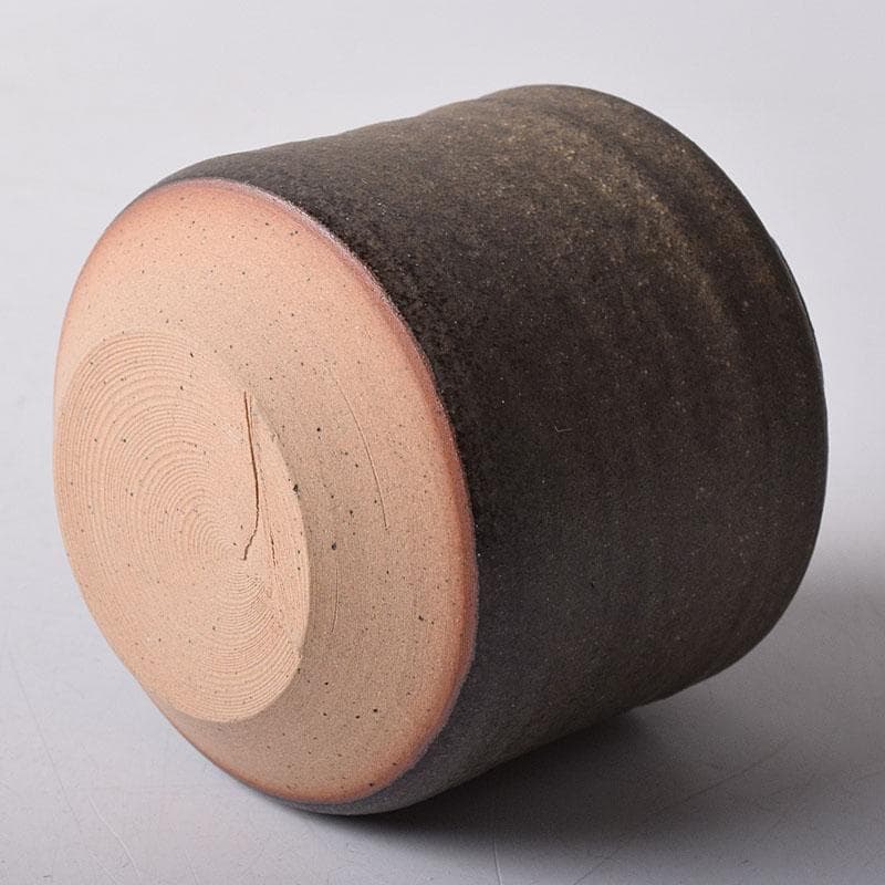 茶道具 暁窯 岡田暁山造 茶入 仕覆付 共箱 V 7881