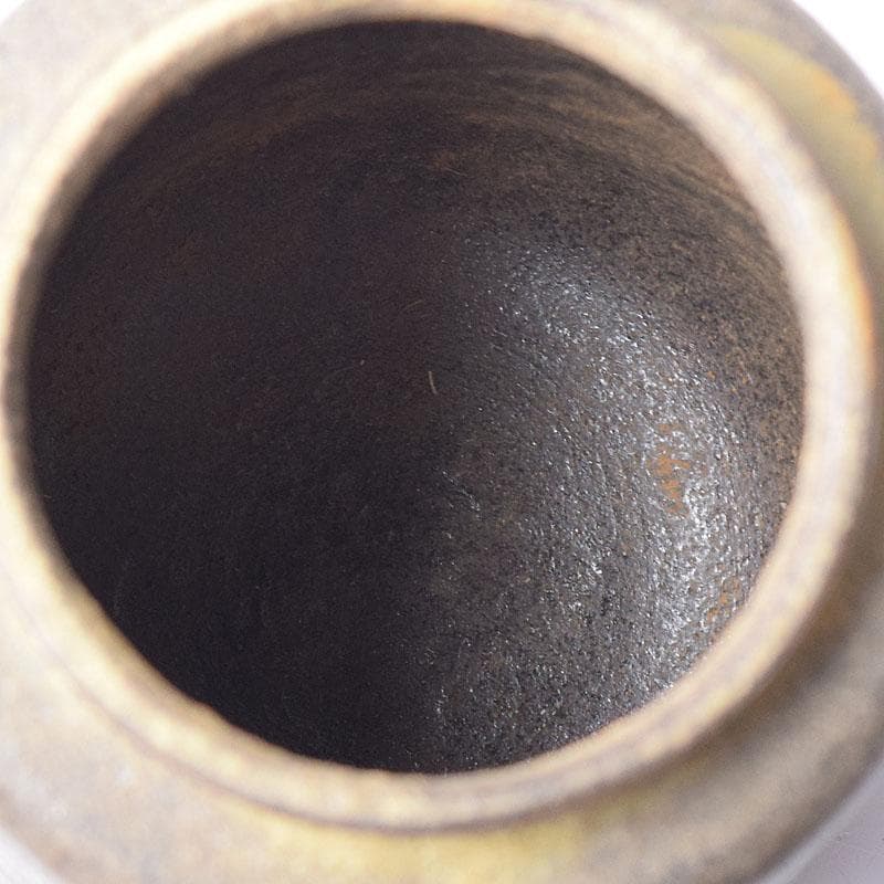 茶道具 暁窯 岡田暁山造 茶入 仕覆付 共箱 V 7881