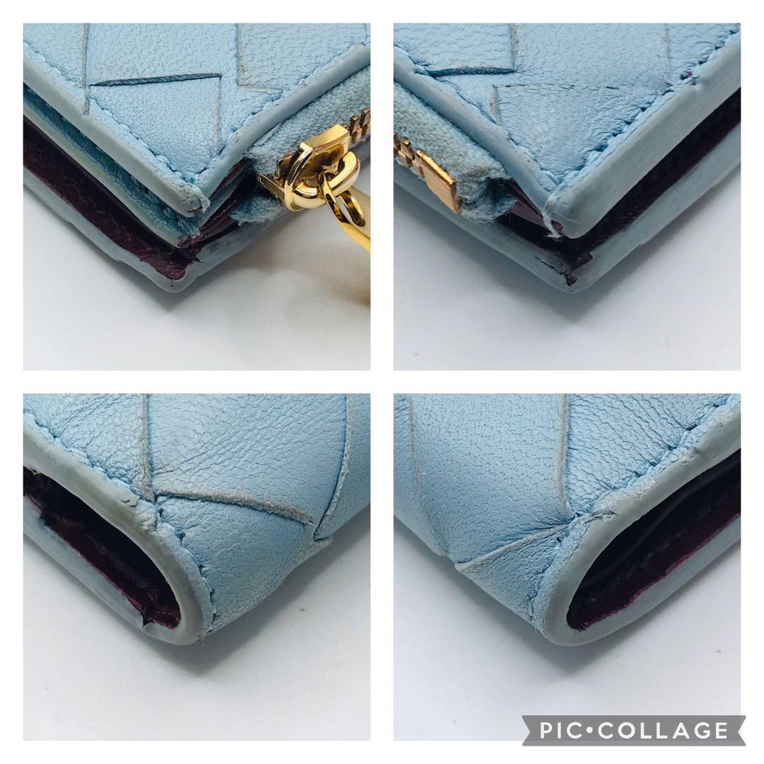 ボッテガ ヴェネタ✨マキシイントレチャート コンパクトウォレット バイカラー