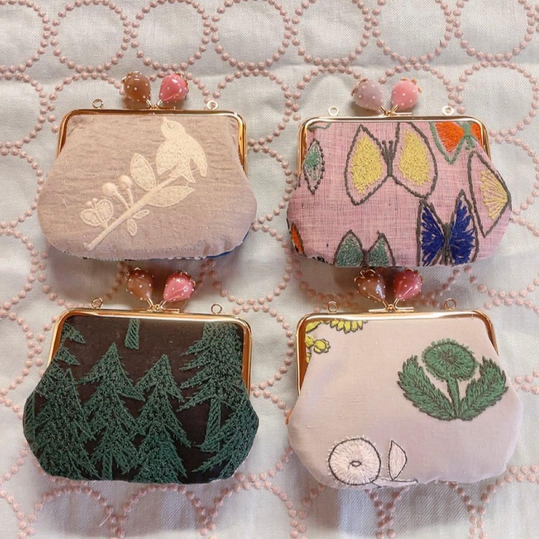 ミナペルホネン　ハンドメイド　がま口