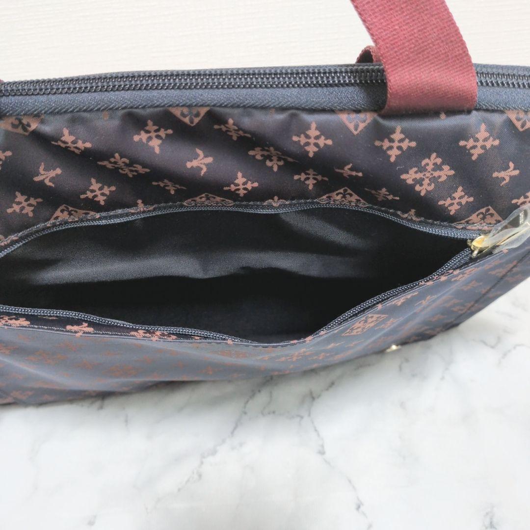 極美品】russet ラシット ナイロン PCケース ネイビー×ボルドー A4