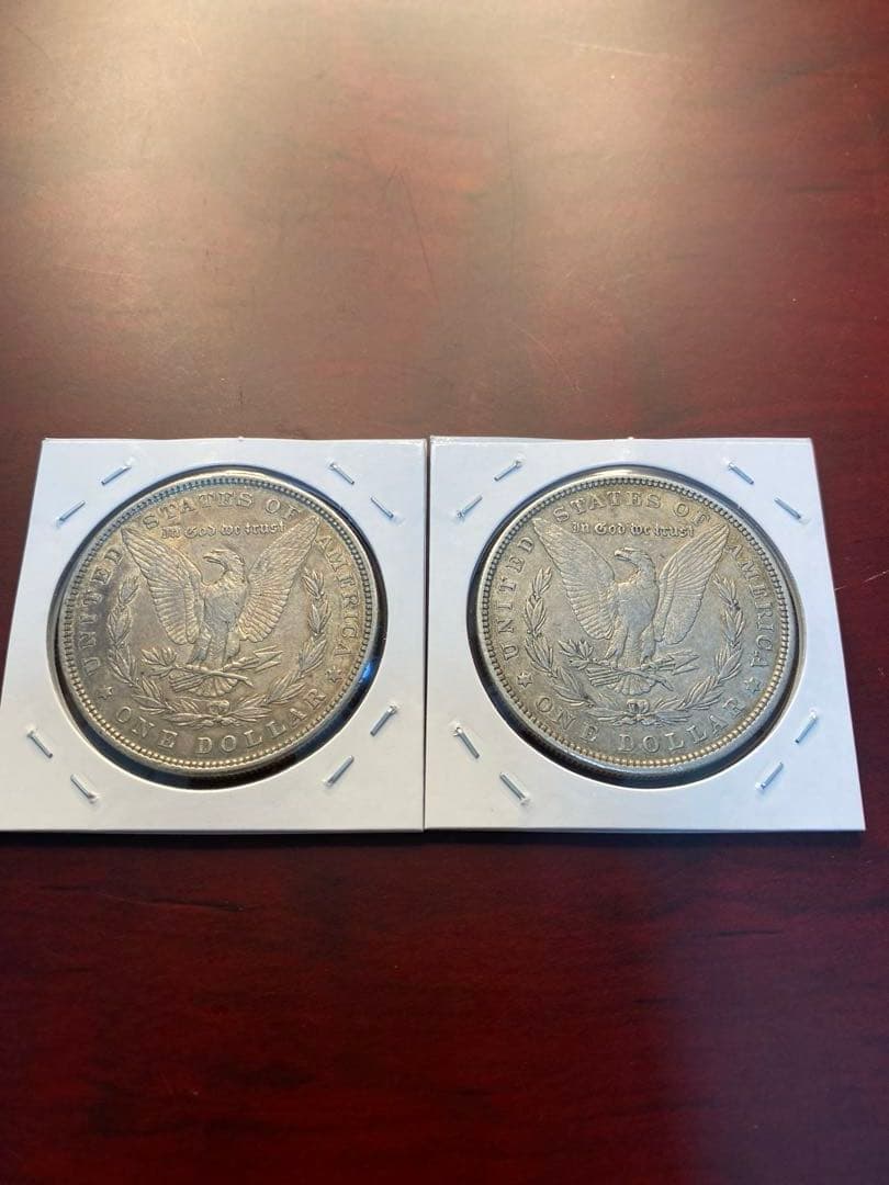 PCGS NCG アンティークコイン 銀貨 古銭 モルガンダラー 2枚セット