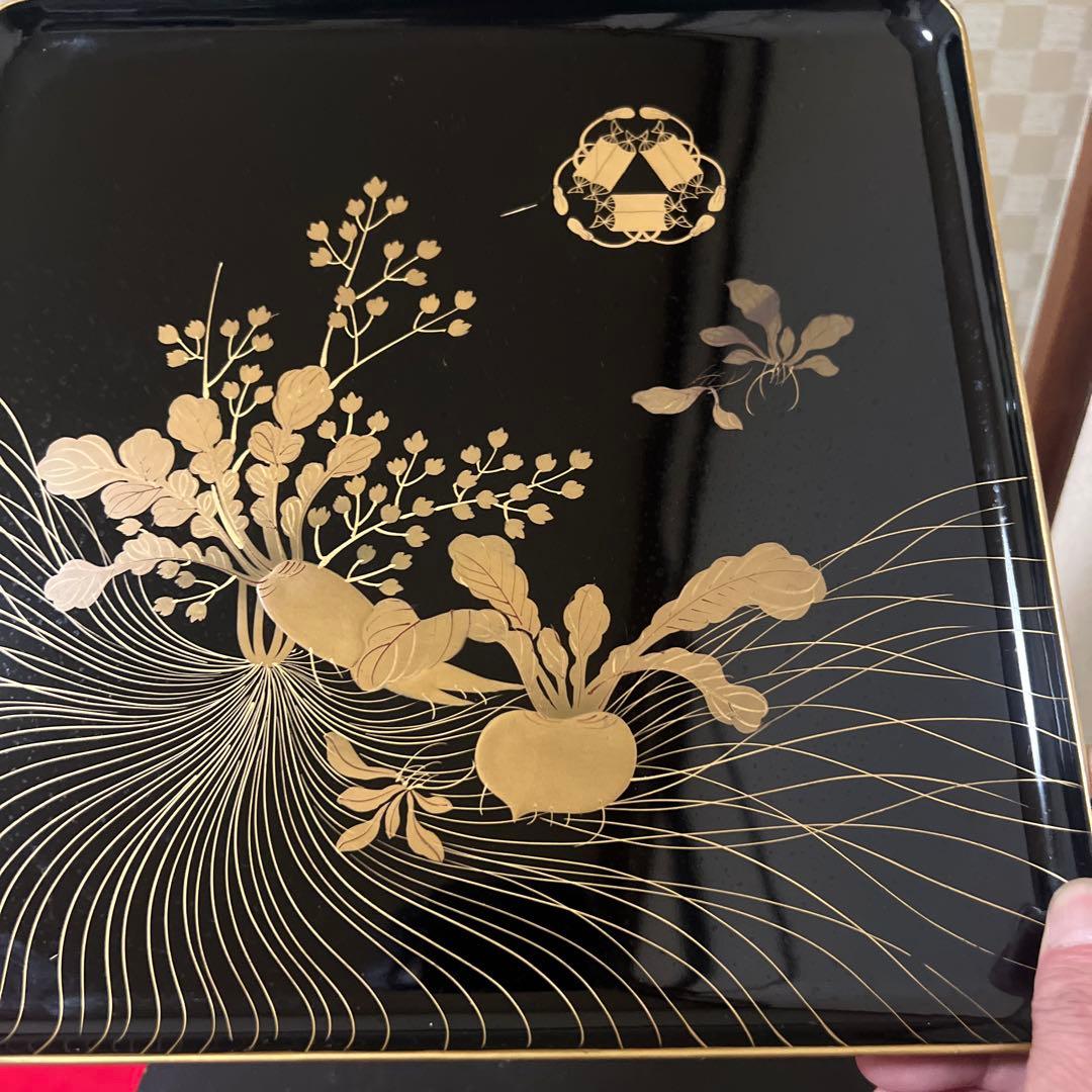 七草蒔絵吸物膳 八客