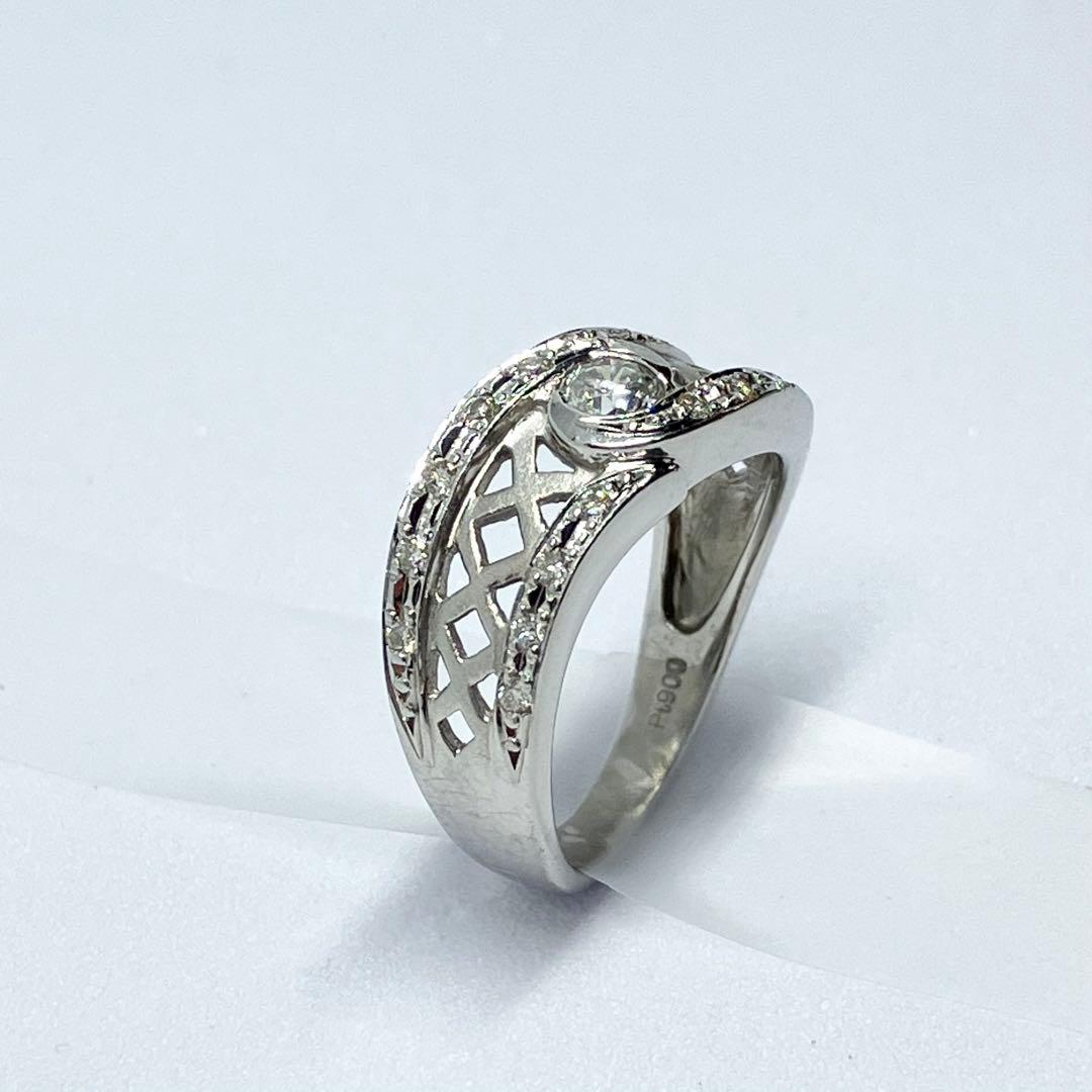 Pt900 ダイヤモンドリング 10号