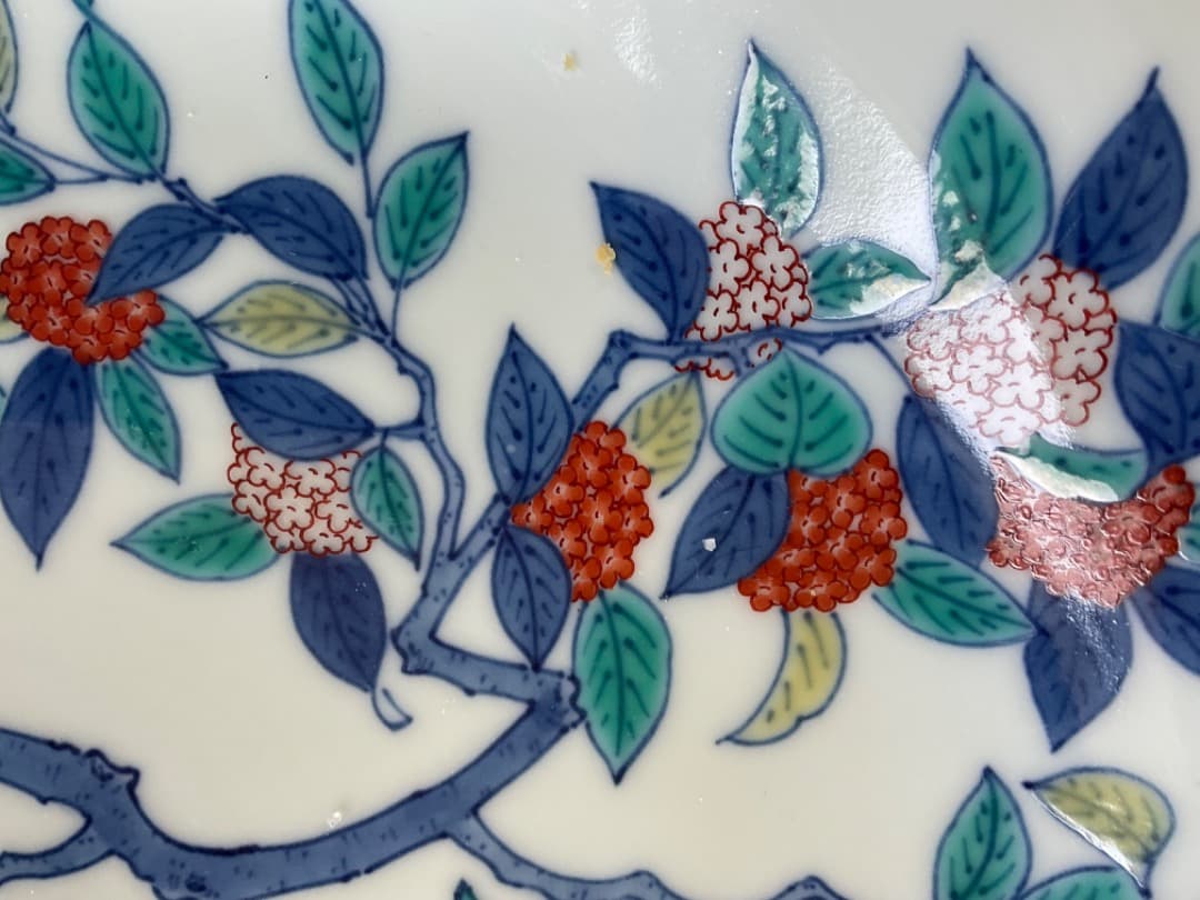 十三代今泉今右衛門 重要無形文化財「色鍋島皿」尺皿