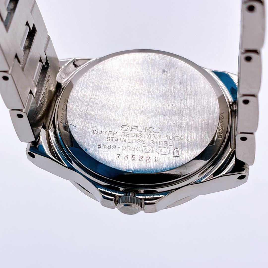 極上 SEIKO ルキア 黒文字盤 トリプルカレンダー クロノグラフ 1997