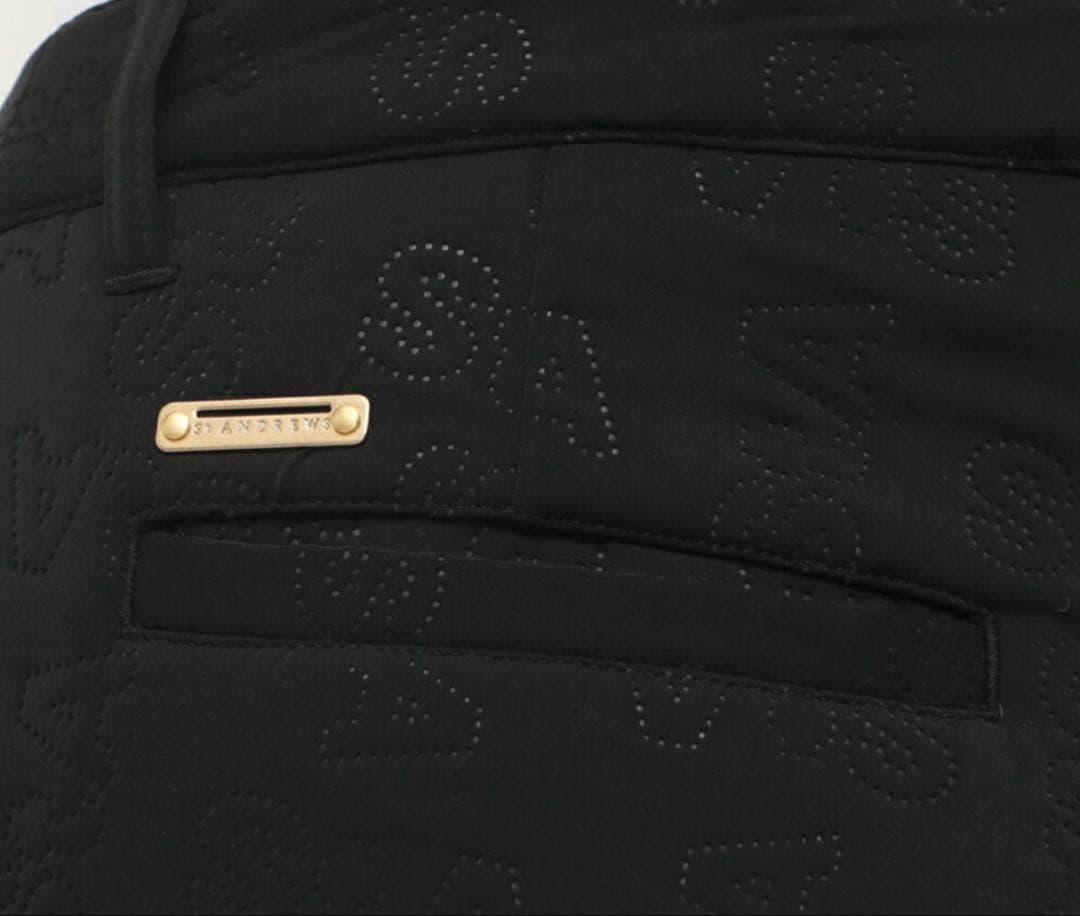 セントアンドリュース　裏起毛　パンツ　ダウン　中綿　黒　ブラック　キルティング