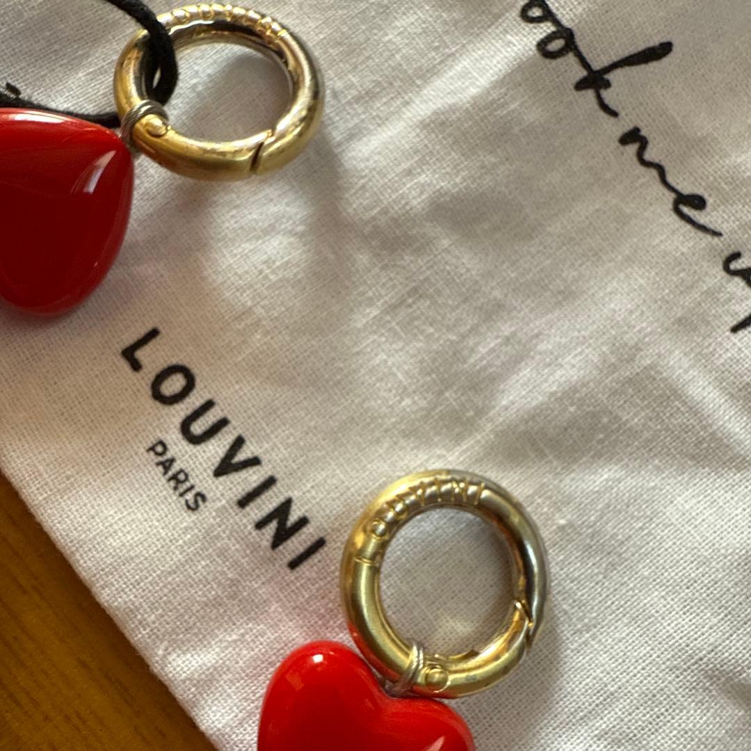 LOUVINI】 ハンドストラップ PETIT CUORE PINK-RED