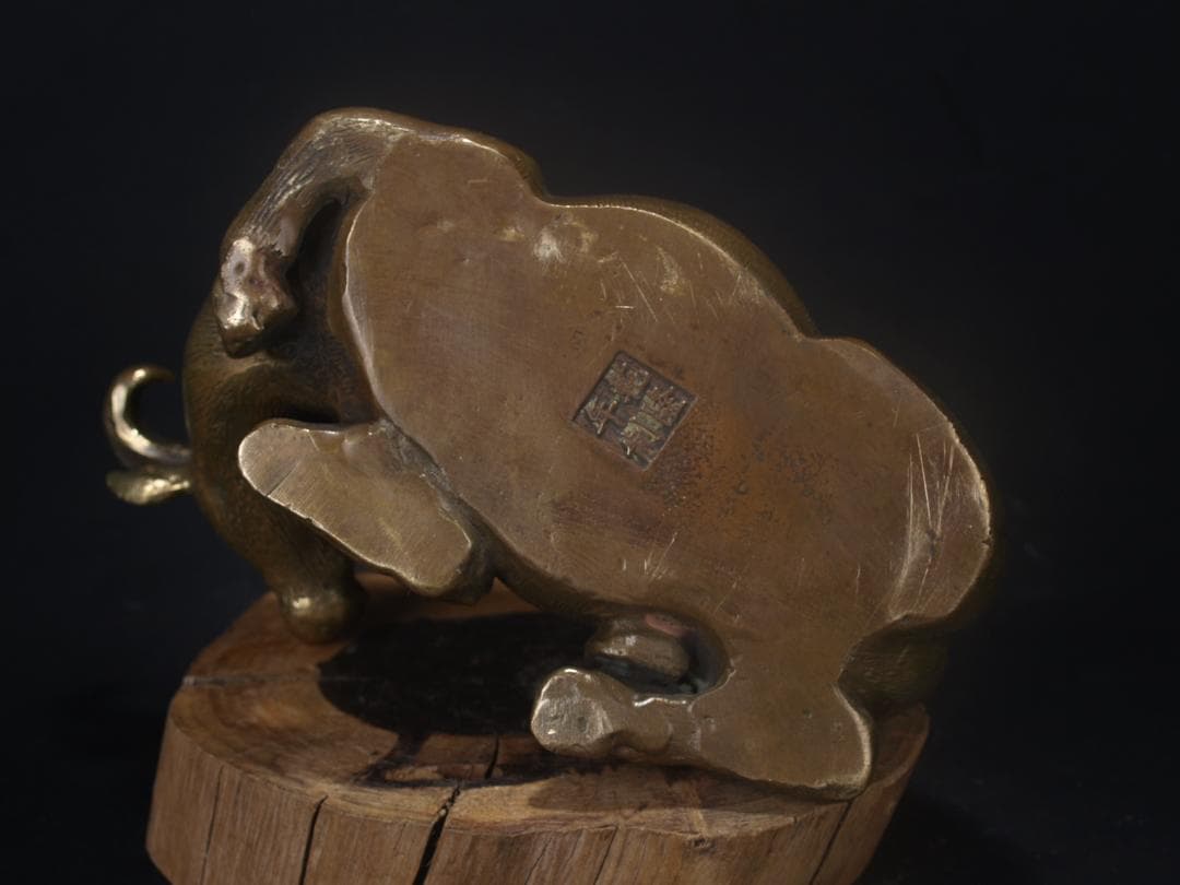 中国清時代銅製金龍魚の置物 激安骨董品 風水財運UP AK908A3-4