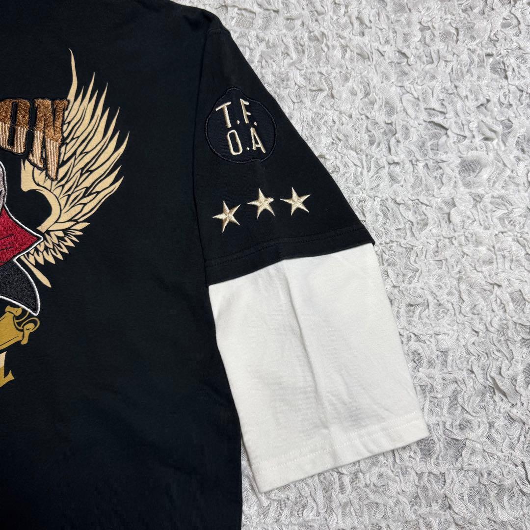 ✨美品✨【VANSON×T.F.O.A】ポロシャツ デスラビット 刺繍 XL