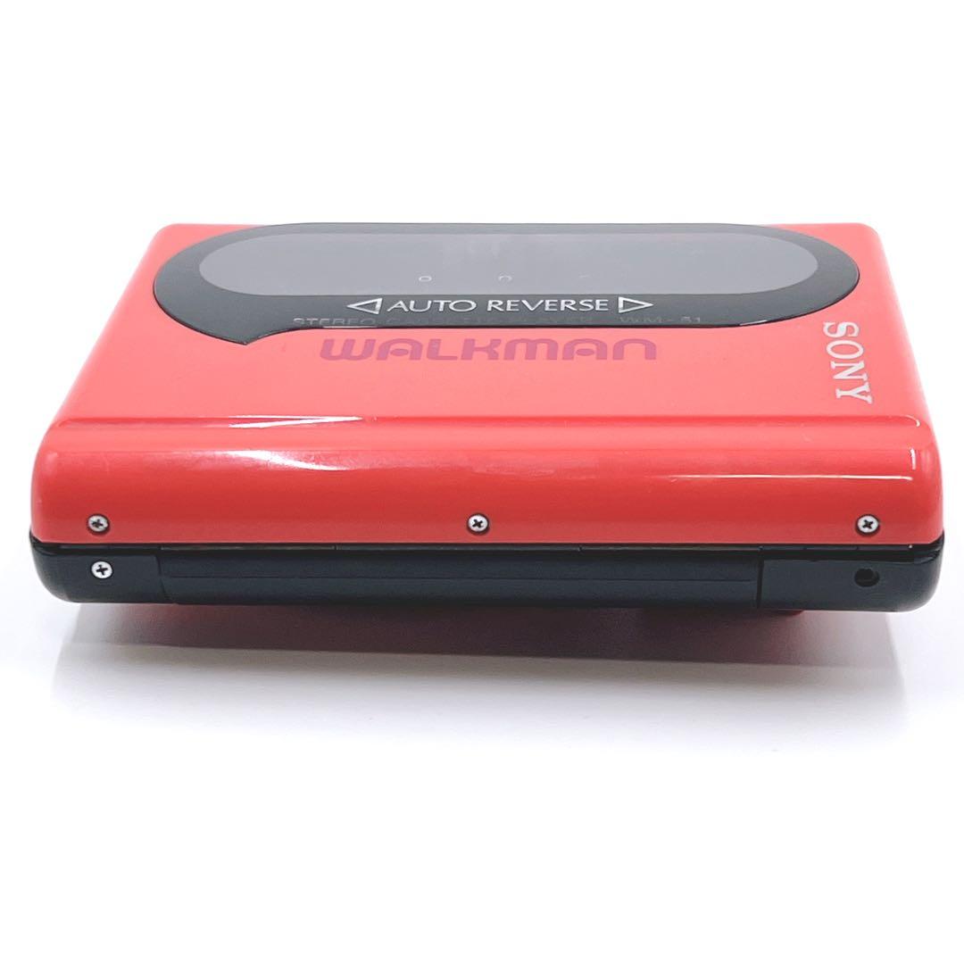 通電OK・希少色】 SONY WM-51 カセットウォークマン レッド