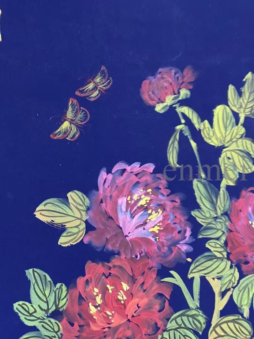 中国古美術・旧藏珍品・齐白石款・花卉画・宣紙・純手描き・掛軸・中堂畫・