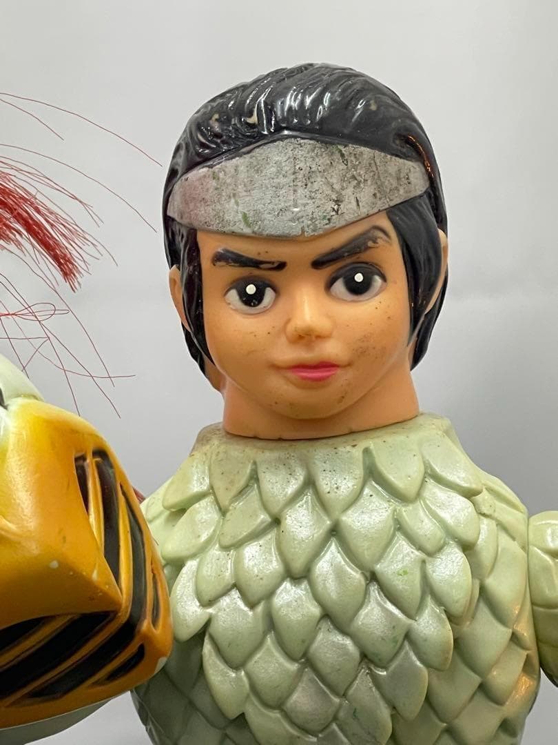 バンダイ★変身忍者嵐★面取り★面取れ★ソフビ★フィギュア★昭和レトロ　おもちゃ