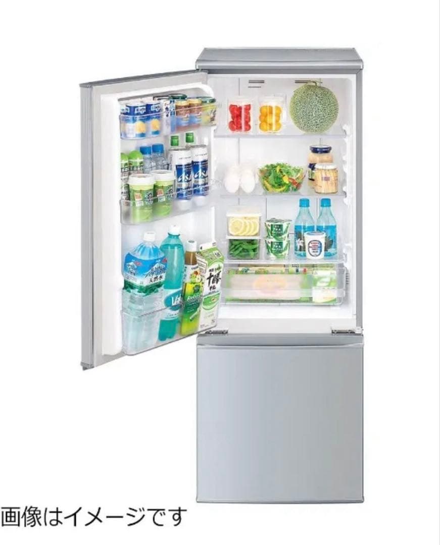 シャープ 冷凍冷蔵庫 (167L どっちもドア) 2ドア SJ-D17D-S