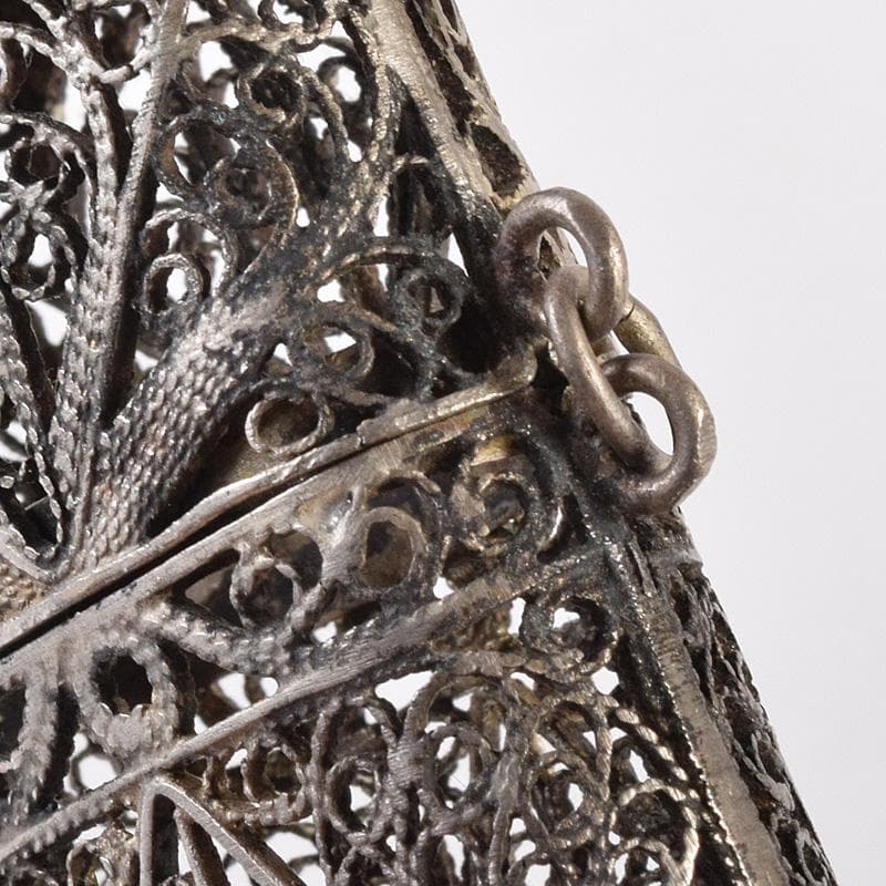 アンティーク 銀線細工 香入 ケース 約30g C R7761 アンティーク 銀線